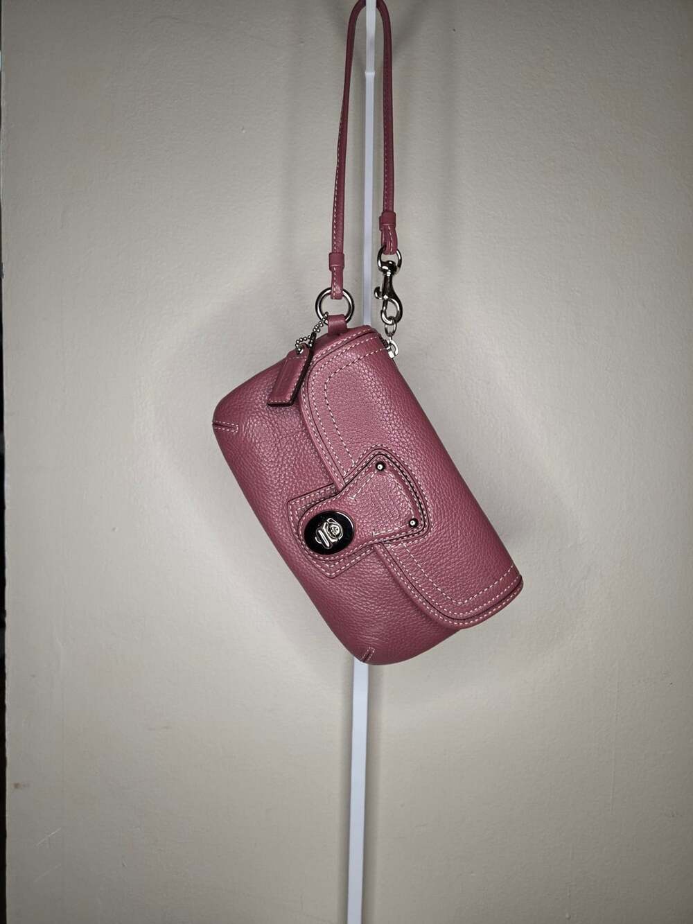 Coach Legacy Flap Wristlet Clutch Pink